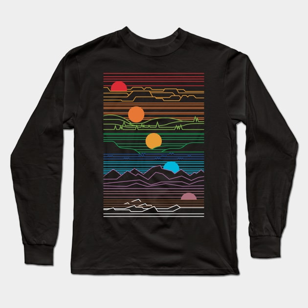 Sun and Moon Long Sleeve T-Shirt by Hmus